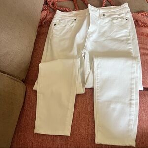 PAIGE Women's Cream Straight Leg Jeans